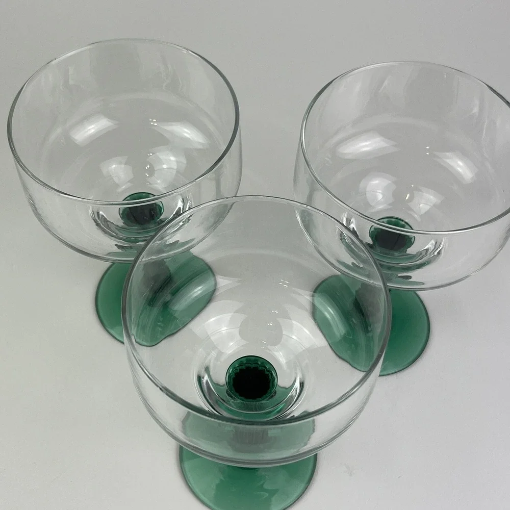 Libbey Cactus Stemmed Margarita Glass Set of 3 6.25x4